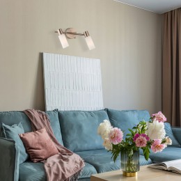 Настенный светильник со стеклянными плафонами 20043/2 сатин-никель Eurosvet