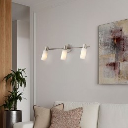 Настенный светильник со стеклянными плафонами 20043/3 сатин-никель Eurosvet