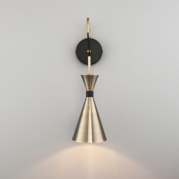 Настенный светильник в стиле лофт 316/1 латунь / черный Bogate's