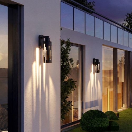 Настенный светодиодный уличный светильник Streak 3000K IP54 35197/W черный Elektrostandard