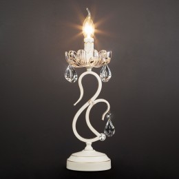 Настольный светильник с хрусталем 12205/1T белый Eurosvet