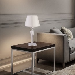 Настольный светильник с тканевым абажуром 01104/1 белый Bogate's