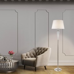 Настольный светильник с тканевым абажуром 01105/1 белый Bogate's