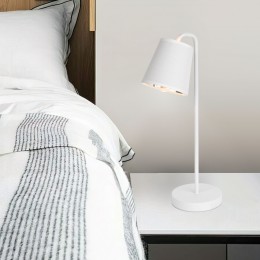 Настольный светильник с тканевым абажуром 01134/1 белый Eurosvet