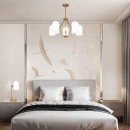 Настольный светильник со стеклянным плафоном 01164/1 латунь Eurosvet