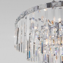Подвесная люстра с хрусталем 10130/10 хром Eurosvet