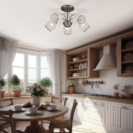 Подвесная люстра с хрусталем 30026/5 античная бронза Eurosvet