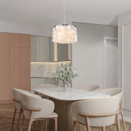 Подвесная люстра с перламутром 60005/3 хром / перламутр Eurosvet