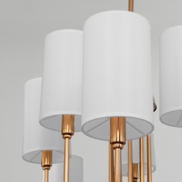 Подвесная люстра с тканевыми абажурами 60164/10 латунь Eurosvet