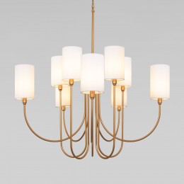 Подвесная люстра с тканевыми абажурами 60164/10 латунь Eurosvet