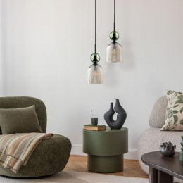 Подвесной светильник со стеклянным плафоном 11146  Sophia Green Cognac TK Lighting