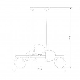 Подвесной светильник со стеклянными плафонами 11111 Lava Sabia TK Lighting