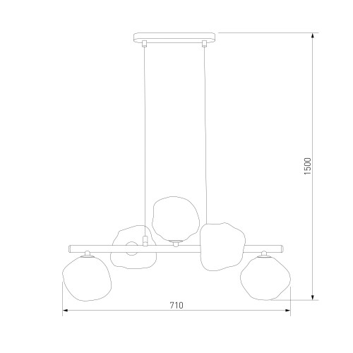 Подвесной светильник со стеклянными плафонами 11111 Lava Sabia TK Lighting