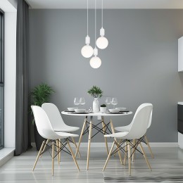 Подвесной светильник со стеклянными плафонами 50151/3 белый Eurosvet