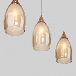 Подвесной светильник со стеклянными плафонами 50285/3 золото Eurosvet