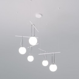 Подвесной светильник со стеклянными плафонами 70143/5 белый Eurosvet