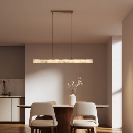 Подвесной светодиодный светильник из алебастра 604053 LED латунь/ алебастр Eurosvet