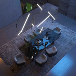 Подвесной светодиодный светильник с регулировкой цветовой температуры и яркости 90283/1 бронза Eurosvet