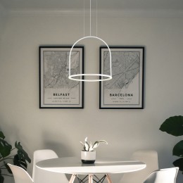 Подвесной светодиодный светильник с регулировкой цветовой температуры и яркости 90322/1 белый Eurosvet