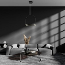 Подвесной светодиодный светильник с регулировкой цветовой температуры и яркости 90322/1 черный Eurosvet