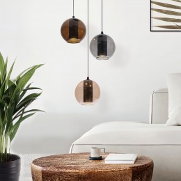 Подвесной светодиодный светильник со стеклянным плафоном 50258/1 LED шоколад Eurosvet