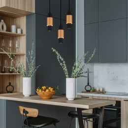 Подвесной светодиодный светильник в стиле лофт 50204/1 LED черный / золото Eurosvet