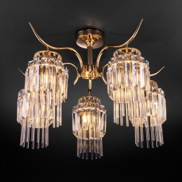 Потолочная люстра с хрусталем 10119/5 золото Eurosvet