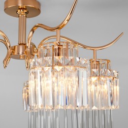 Потолочная люстра с хрусталем 10119/5 золото Eurosvet