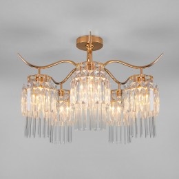 Потолочная люстра с хрусталем 10119/5 золото Eurosvet