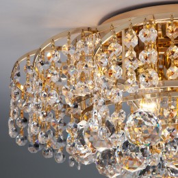 Потолочная люстра с хрусталем 16017/6 золото Eurosvet