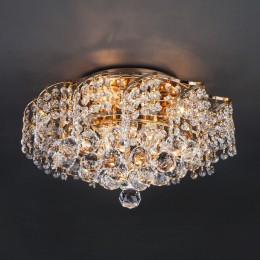 Потолочная люстра с хрусталем 16017/6 золото Eurosvet