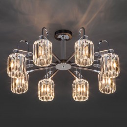 Потолочная люстра с хрусталем 70090/8 графит Eurosvet