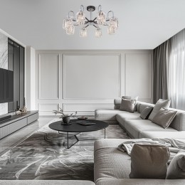 Потолочная люстра с хрусталем 70090/8 графит Eurosvet