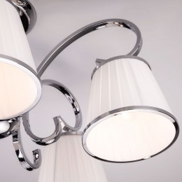 Потолочная люстра с тканевыми абажурами 60088/5 хром Eurosvet