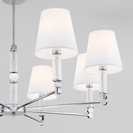 Потолочная люстра с тканевыми абажурами 60145/8 хром Eurosvet