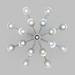 Потолочная люстра с тканевыми абажурами 60152 хром Eurosvet