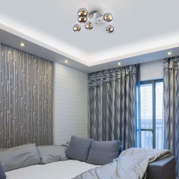 Потолочная люстра со стеклянными плафонами 30140/6 хром Eurosvet