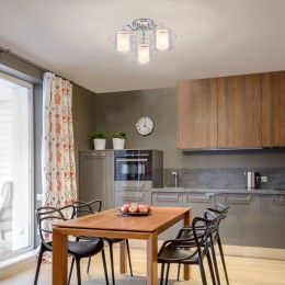 Потолочная люстра со стеклянными плафонами 30160/3 хром Eurosvet