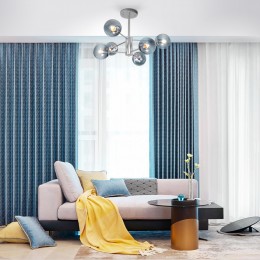 Потолочная люстра со стеклянными плафонами 30166/6 хром Eurosvet