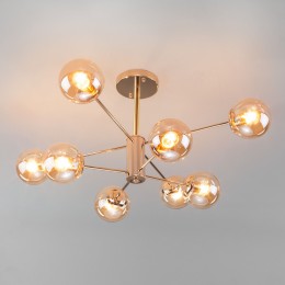 Потолочная люстра со стеклянными плафонами 30166/8 золото Eurosvet