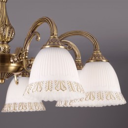 Потолочная люстра со стеклянными плафонами 60107/8 античная бронза Eurosvet