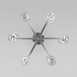 Потолочная люстра со стеклянными плафонами 60138/6 сатин-никель Eurosvet