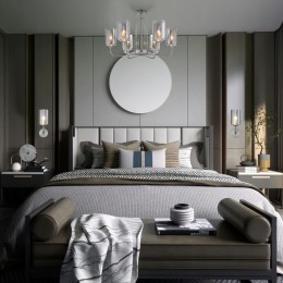 Потолочная люстра со стеклянными плафонами 60138/6 сатин-никель Eurosvet