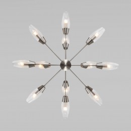 Потолочная люстра со стеклянными плафонами 60140/12 сатин-никель Eurosvet