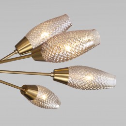 Потолочная люстра со стеклянными плафонами 60140/12 золото Eurosvet