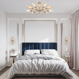 Потолочная люстра со стеклянными плафонами 60140/12 золото Eurosvet