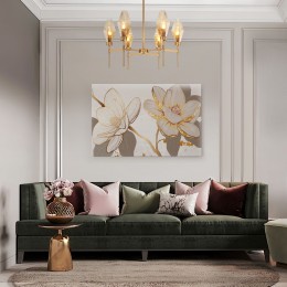 Потолочная люстра со стеклянными плафонами 60143/6 латунь Eurosvet