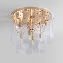 Потолочная люстра со стеклянными плафонами 60170 золото Eurosvet