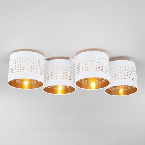 Потолочный светильник с тканевыми абажурами 854 Tago white TK Lighting