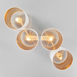Потолочный светильник с тканевыми абажурами 854 Tago white TK Lighting